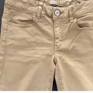2 pairs of AE tan jeggings
